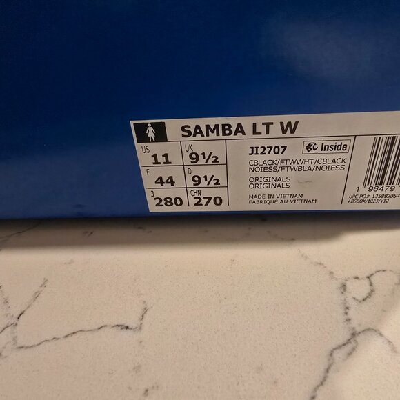 adidas Originals Samba LT MENS SIZE 10 WOMENS 11 PATENT BLACK NWT JI2707 NEW - Picture 9 of 16